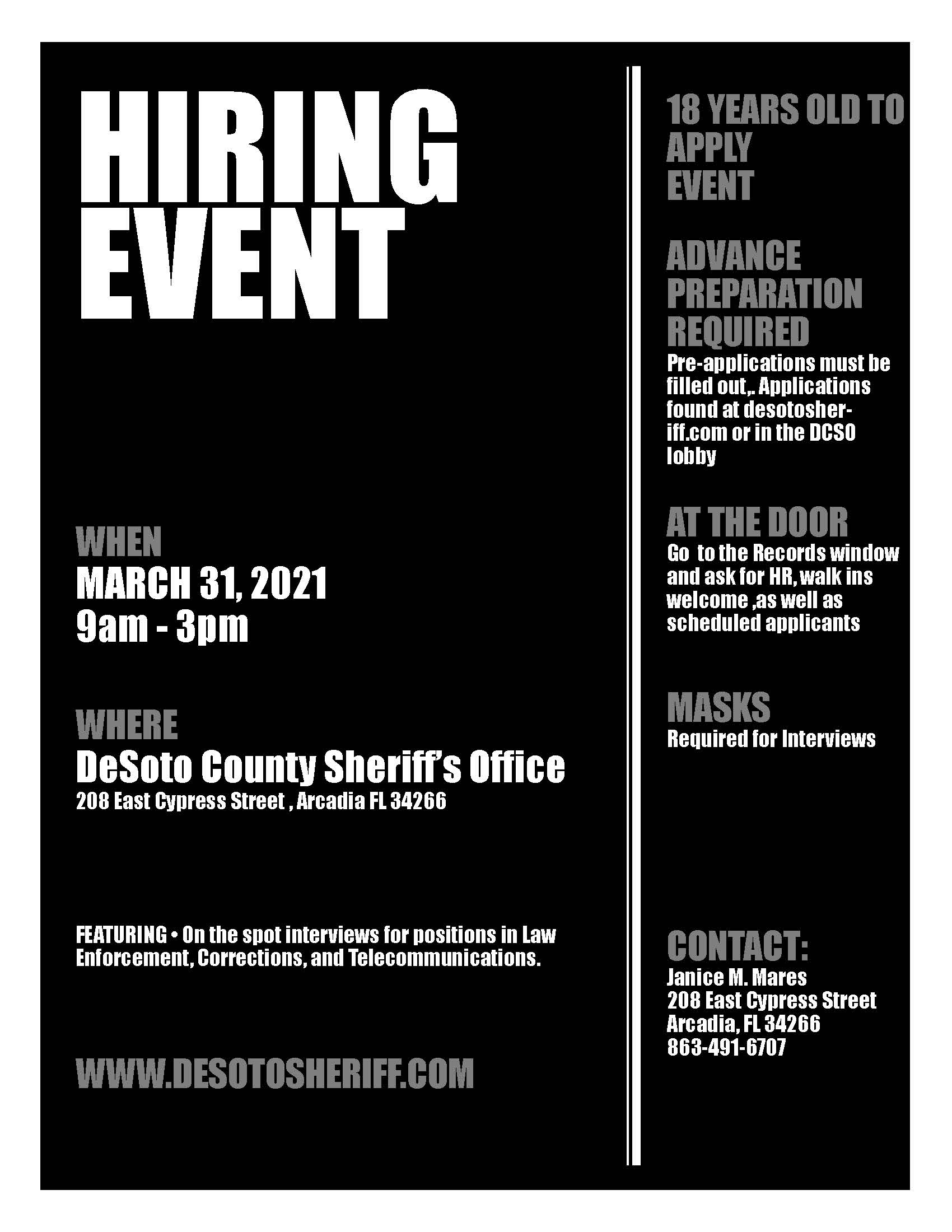 March Hiring Event